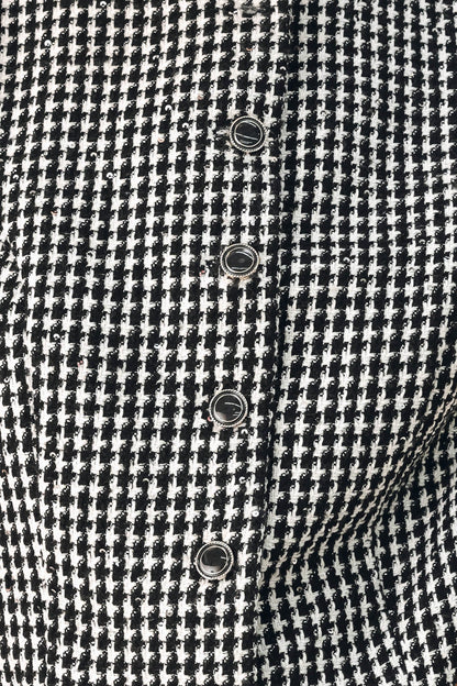 CHECKED IN SPARKLE HOUNDSTOOTH VEST