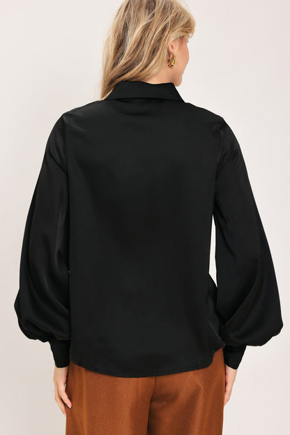 BLACK ORBIT WOVEN TOP