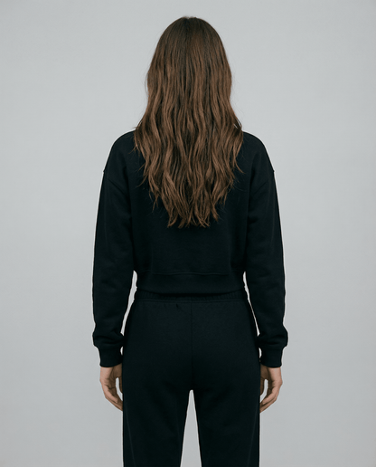 Cropped half-zip